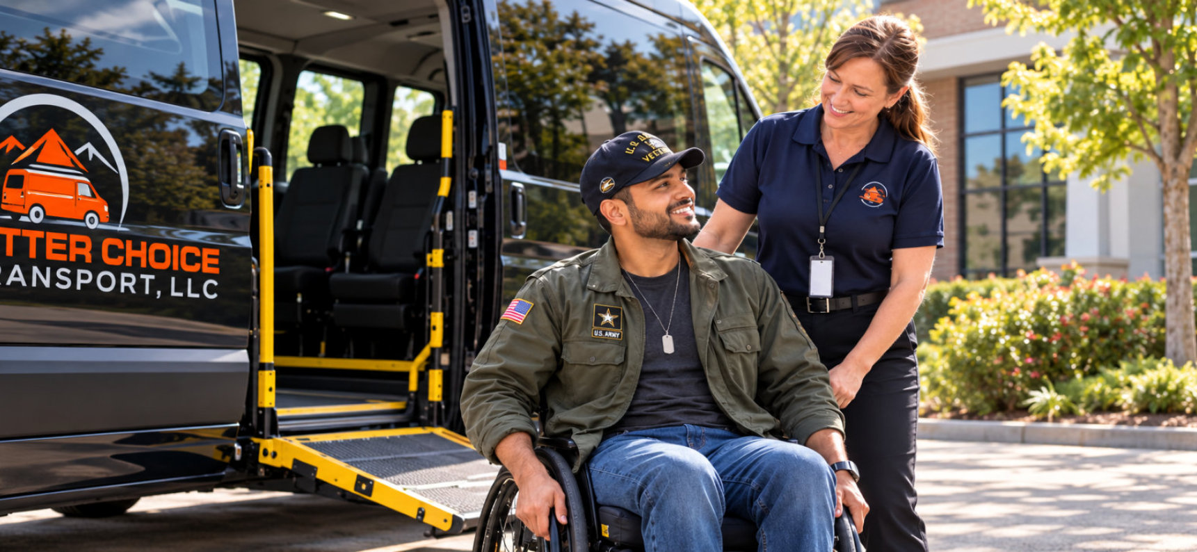 man interacting with disabled person