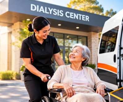 elderly getting dialysis