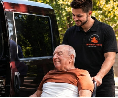 Elderly person getting assisted