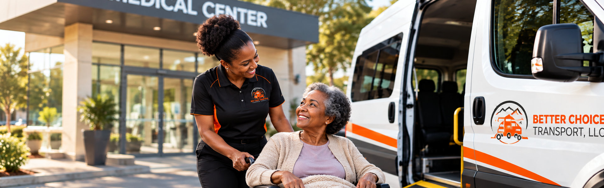 Health care worker and elder being assisted